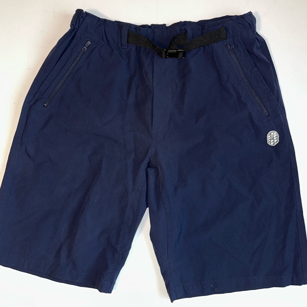 A Bathing Ape Men’s Shorts Size L Navy Blue Nylon Belted Streetwear BAPE